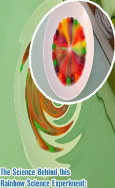Skittles rainbow science experiment